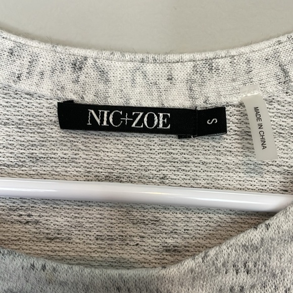 NIC+ZOE Mélange-Knit Snap Sweater - Picture 7 of 11